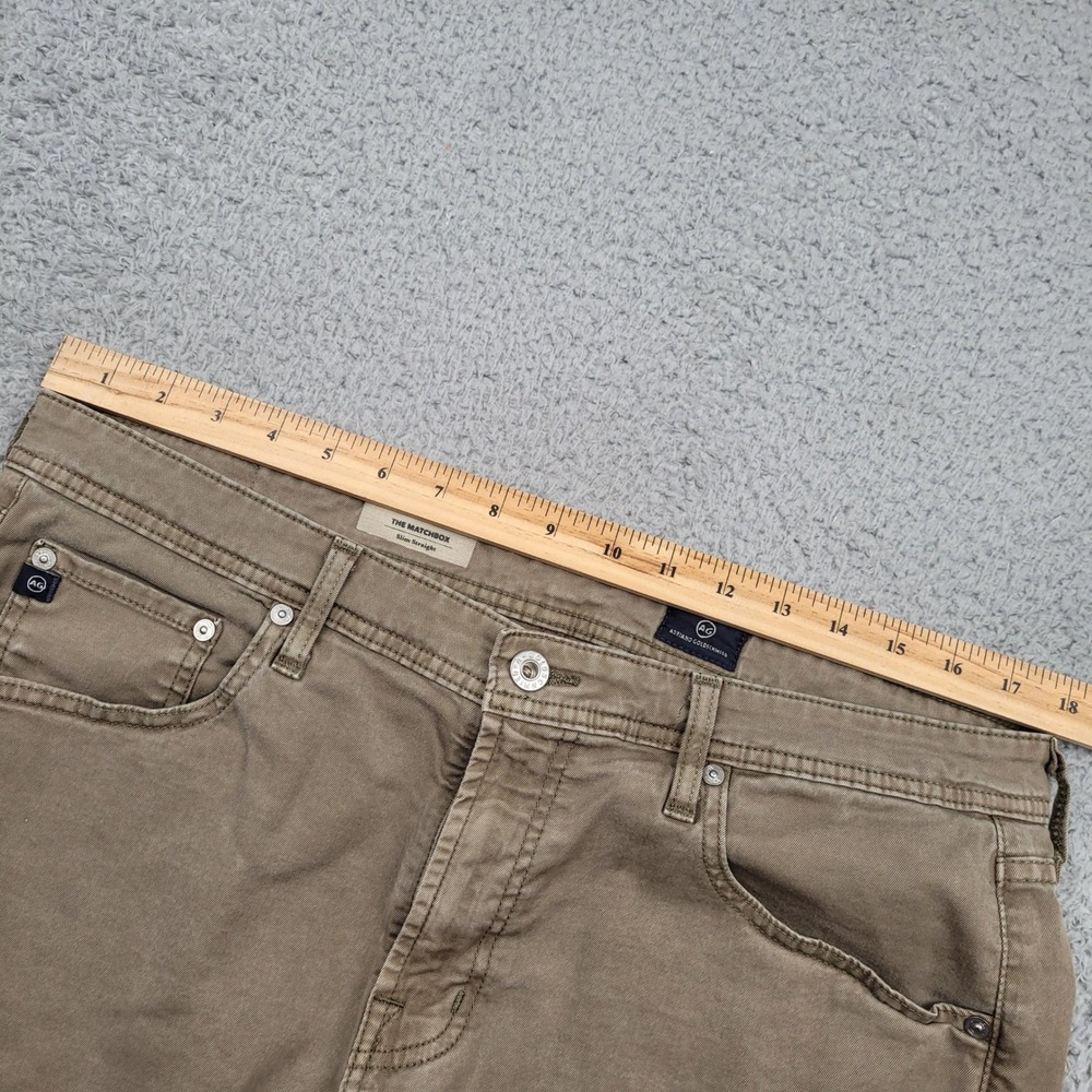 AG Adriano Goldschmied The Matchbox Slim Straight Khaki‎ Pants Mens Size 36 - Picture 9 of 12
